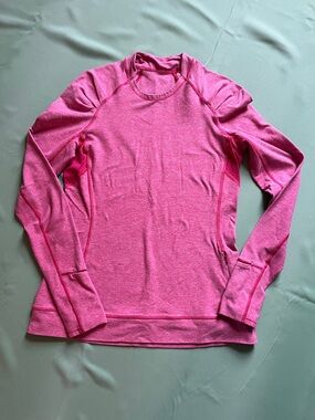 Lululemon Think Fast LS, women’s long sleeve Pink top, size 8